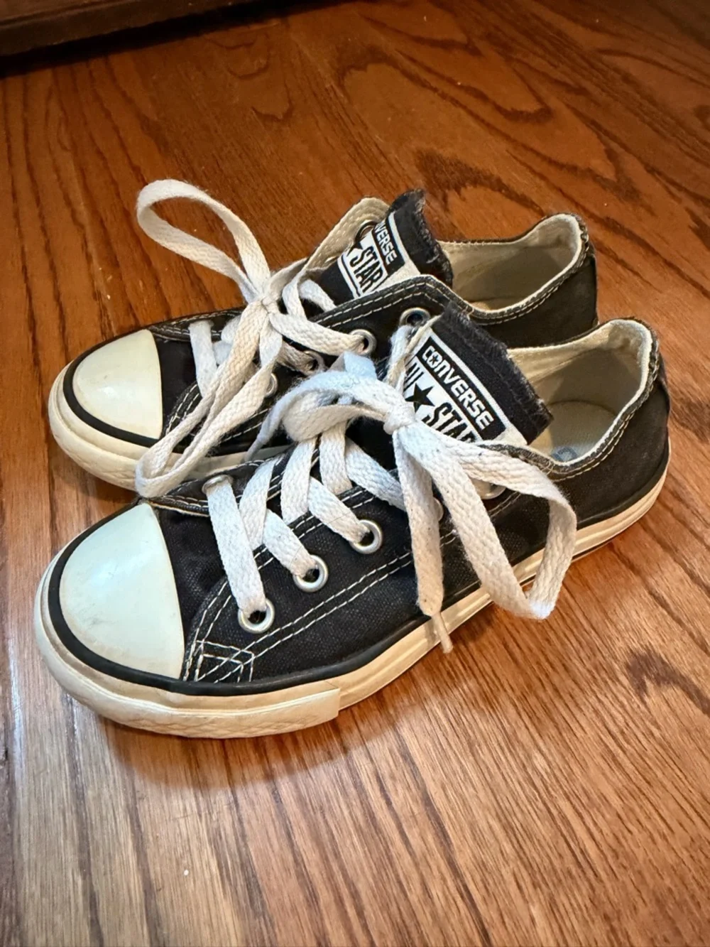 Converse Kids Black and White Low Top Sneakers